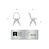 Dimensions and branding information of a chair design with Studio Ghibli logo.