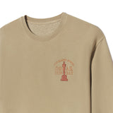 Men's Women's Adult Beige sweatshirt with 'Oscar Sunday' logo on a white background