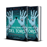 Book cover of 'The Shape of Water' by Guillermo del Toro with hands and eyes design.