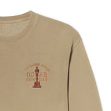 Men's Women's Adult Beige sweatshirt with 'Academy Awards Oscar Sunday' text and statue on a white background
