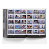Open book showing a grid of small images of people with different hairstyles.