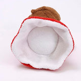 Small plush acorn toy on a white background