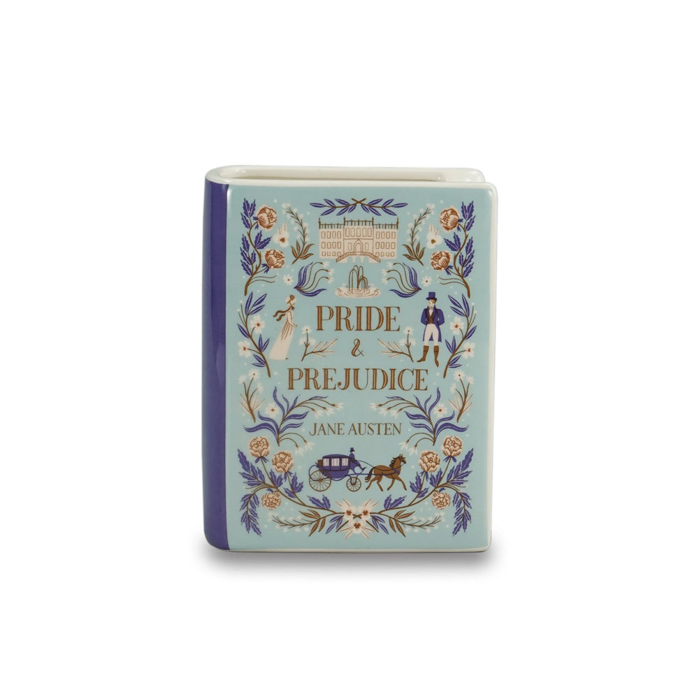 PRIDE & PREJUDICE VASE CERAMIC BOOK 5.5"