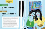 Illustration of two women sitting together with text about Ilana Glazer and Abbi Jacobson.