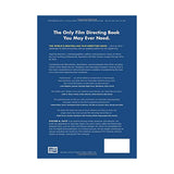 Back cover of a book titled 'The Only Film Directing Book You May Ever Need' with text and logo.