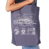 BRUCE THE SHARK BLUEPRINT TOTE