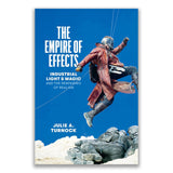 Book cover of 'The Empire of Effects' with a character in a red outfit against a blue background.