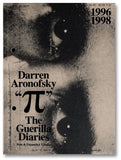 Book cover of 'The Guerilla Diaries' by Darren Aronofsky with a black and white abstract design.