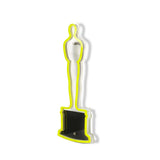 Neon sign shaped like an Oscar statue on a white background Neon Oscar Statue Sign the Academy Awards Show official Oscars Logo Merchandise