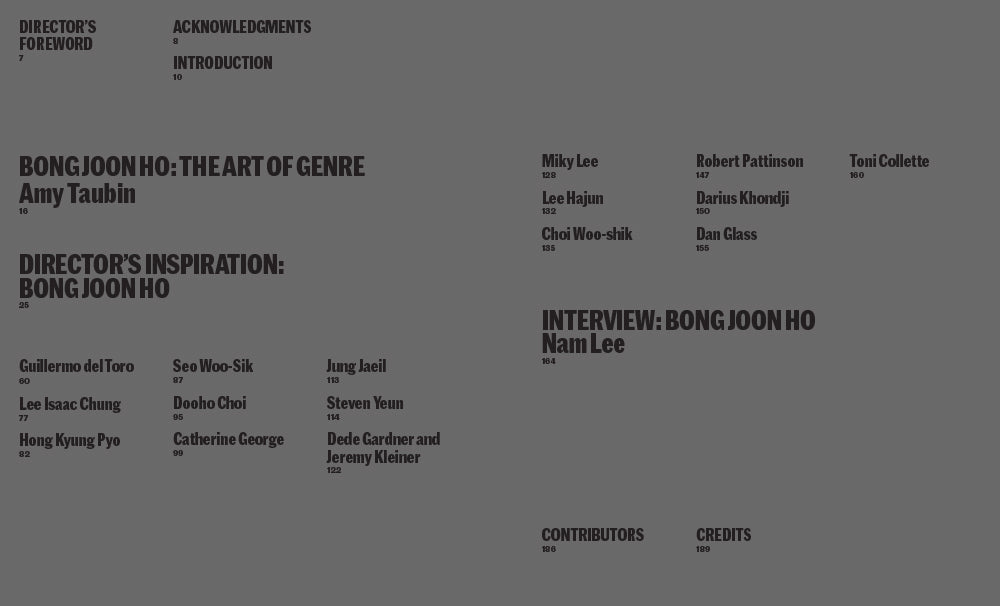 BONG JOON HO: DIRECTOR'S INSPIRATION