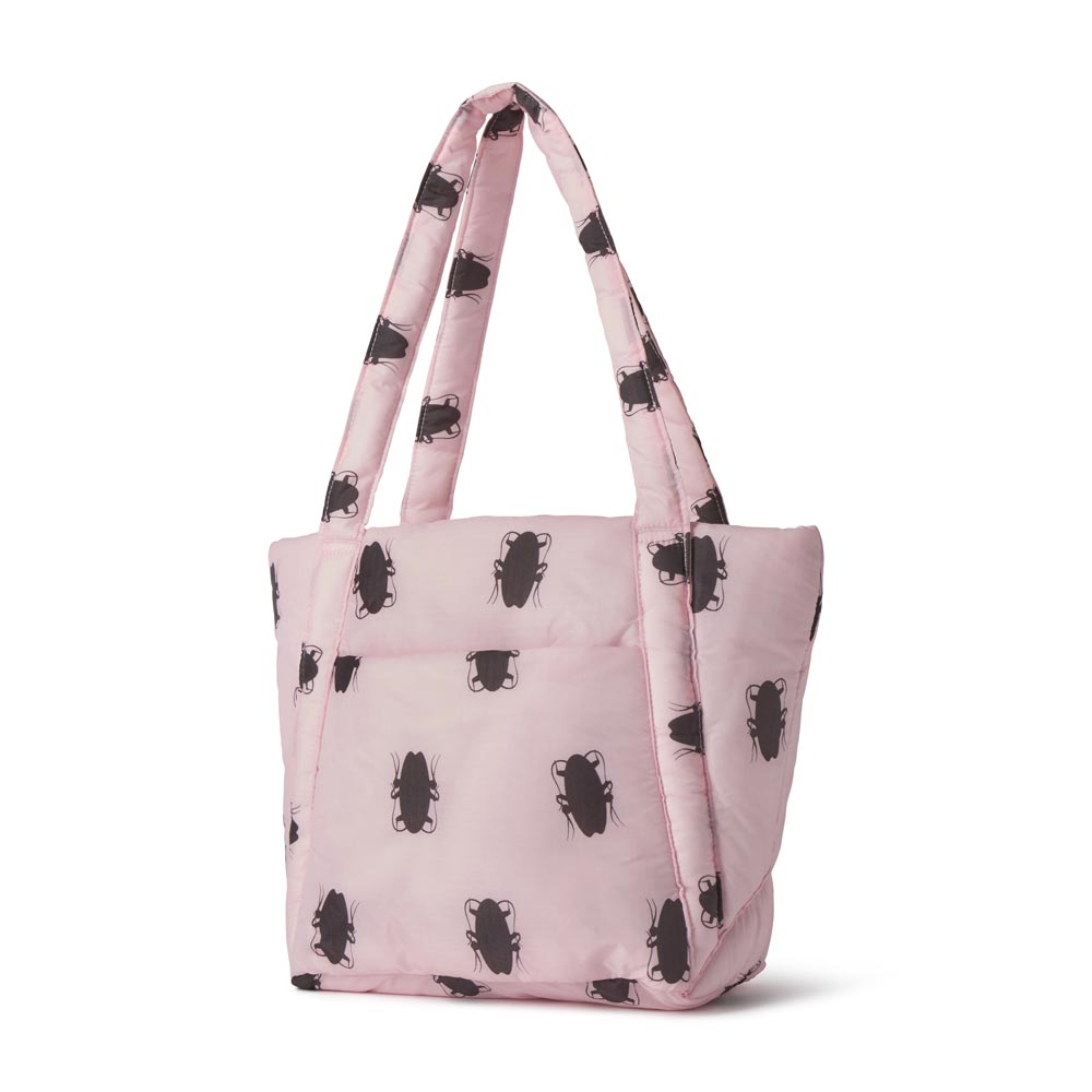 Women Pink Floral Print Tote Bag