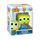 Funko Pop! Alien figure packaging from Toy Story 4 on a white background