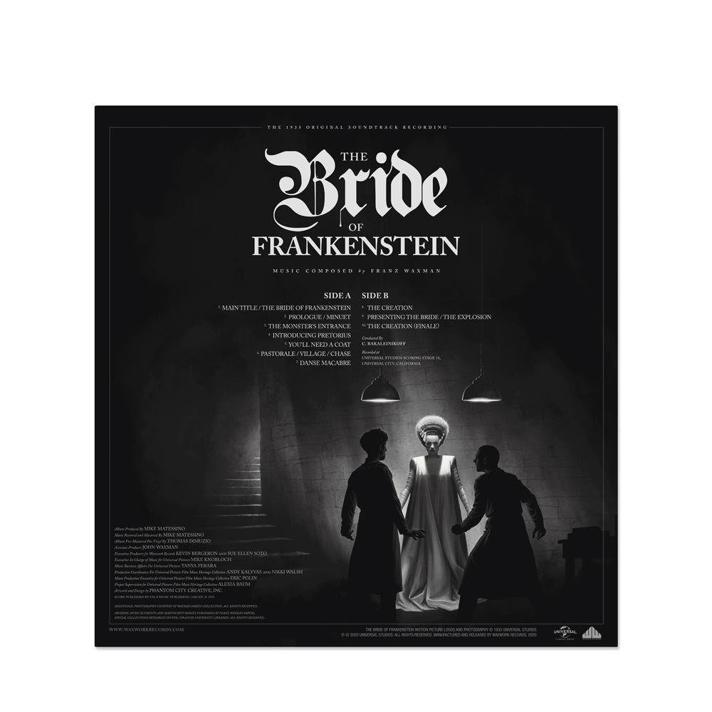 THE BRIDE OF FRANKENSTEIN OST [WHITE SMOKE WITH BLACK & WHITE SPLATTER]