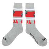 Godzilla Monster Gray Athletic Crew Socks