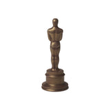 back view of the chocolate oscar statuette dusted with gold powder.