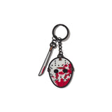 Friday the 13th Mask and Machete Enamel Filled Keychain