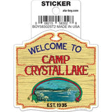 Friday the 13th Camp Crystal Lake Die Cut Sticker