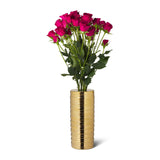 GOLD CYLINDER VASE 10"