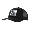 Godzilla Monster In White Square Black Trucker Hat
