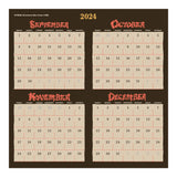 CLASSIC HORROR MOVIES 2025 WALL CALENDAR