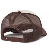 Brown mesh cap on a white background