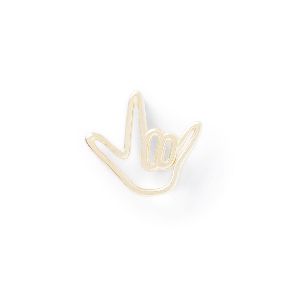 LOVE SIGN GOLD PIN