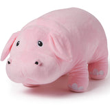 Pink plush toy on a white background