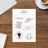 PRIDE & PREJUDICE 20TH ANNIVERSARY STICKER SET