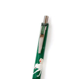 Green pen with a white design on a white background. Studio Ghibli Green Princess Mononoke Ballpoint Pen (San &amp; the Forest Spirit) 