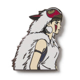 Animated character with white fur and red headband on a white background San from Studio Ghibli's Princess Mononke Exclusive enamel lapel pin Academy Museum