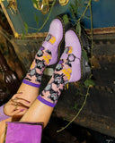 Dracula Shimmer Sheer Crew Sock