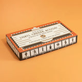 Box set titled 'Lights, Camera, Action!' on an orange background Uncle Goose makes wooden toys and decor handcrafter in Grand Rapids, Michigan, using choice materials from around the Great Lakes.&nbsp;&nbsp;Uncle Goose toys are the building blocks of creativity. In a child's hands, Uncle Goose blocks can become anything. Use them to inspire your imagination. 100% Made in the USA.