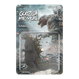 Godzilla action figure packaging with 'Super7' branding on a white background