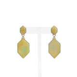 BROKEN PLATES HEXAGON LINEAR EARRINGS