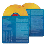Vinyl records with yellow and blue covers featuring 'Jaws' branding.