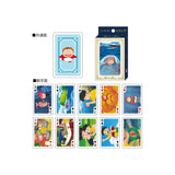 Set of playing cards with colorful illustrations on a white background. Experience the magic of Ponyo on the Cliff with our unique playing cards. Featuring stunning scenes from the film, they’re perfect for your favorite card games!