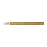 Gold metal ruler with Pantone Oscar Gold label on a white background