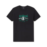 Black t-shirt with graphic design on a white background closeup image of Neo played by Keanu Reeves from the movie The Matrix an exclusive design by Brain Dead Adult Men's Tshirt Women's Tshirt 