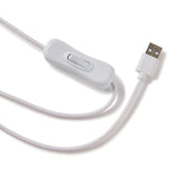 White USB cable with a switch on a white background Neon Oscar Statue Sign the Academy Awards Show official Oscars Logo Merchandise