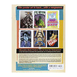 Book cover with alternative movie posters and text on a beige background