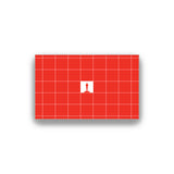 RED GRID LOGO POSTCARD