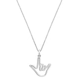 LOVE SIGN SILVER PENDANT