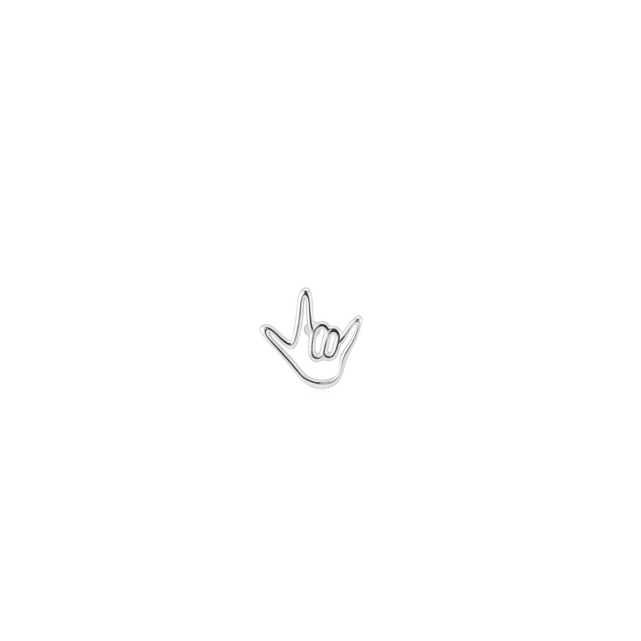 LOVE SIGN SILVER PIN